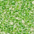 Бисер PRECIOSA 38657 кристально-прозрачный с зеленым прокрасом 5 гр. (№10)